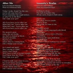 Insanity's Realm Lyrics Insert 1